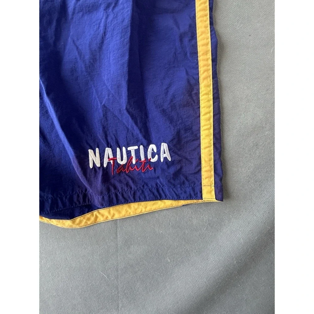 Nautica Shorts‎ Mens Large Swim Trucks Blue